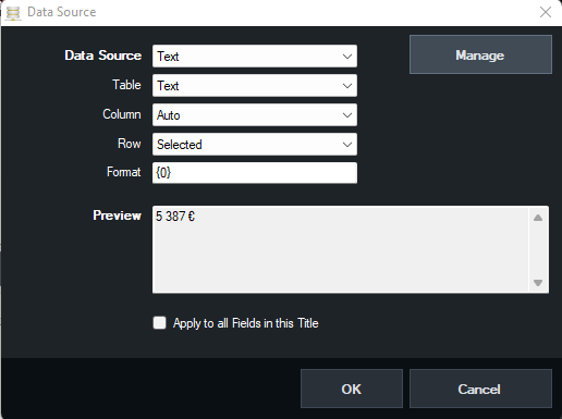 Data Source TXT select